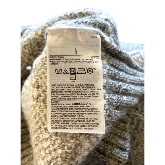 Banana Republic Heritage Collection Mens Wool Sweater Gray Size L - Picture 4 of 14